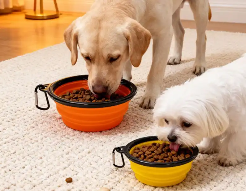 Silicone Collapsible Dog Bowl Hot Wholesale Item for Dog Walking and Outdoor Use